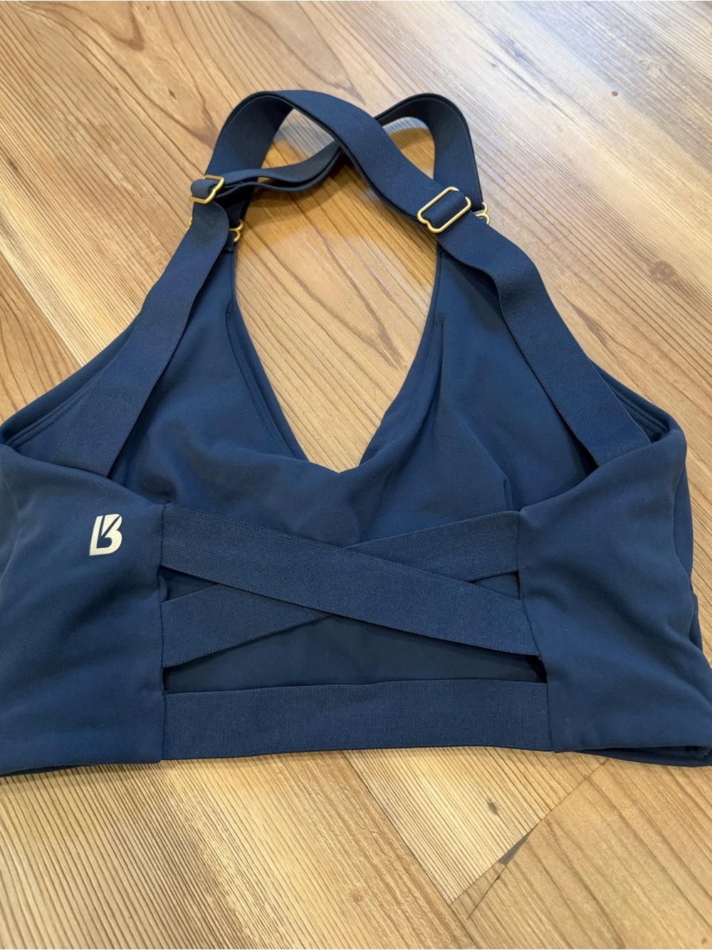 BuffBunny Candy Wrap Sports Bra/Navy/Size S